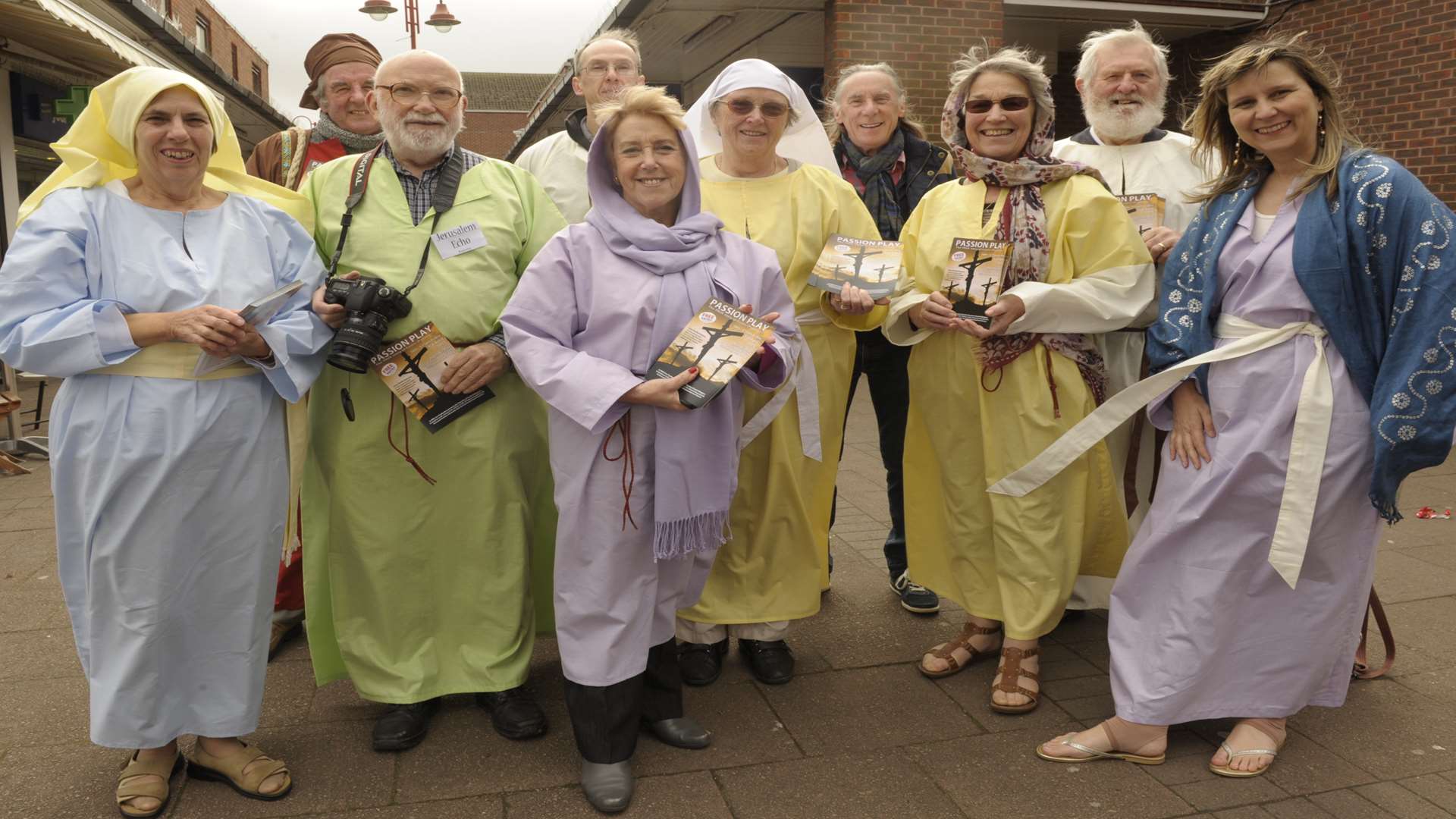 The cast were in Rainham Shopping Centre on Saturday to promote the play. Picture: Steve Crispe.