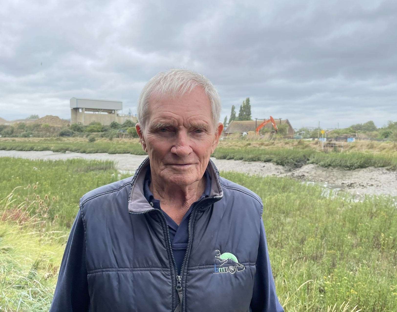 Bayford Meadow Kart Circuit owner Gerry Lilley on Milton Creek. Picture: Joe Crossley