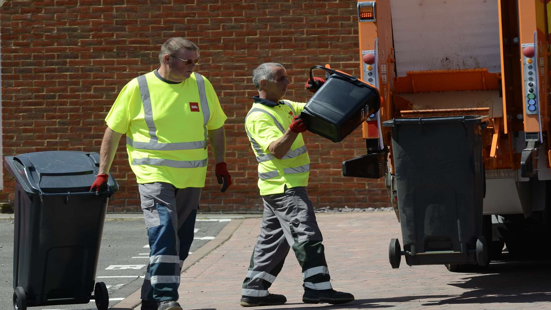 A bin team on their round in Ashford