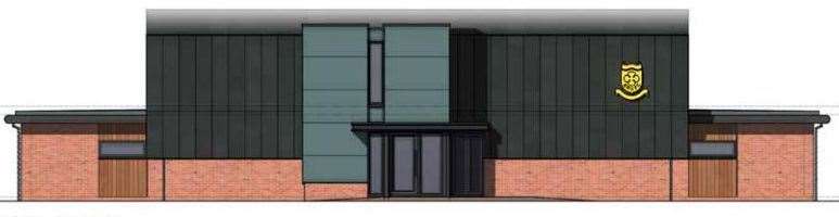 Plans for the entrance of the rugby clubhouse. Picture: Quinn Estates.