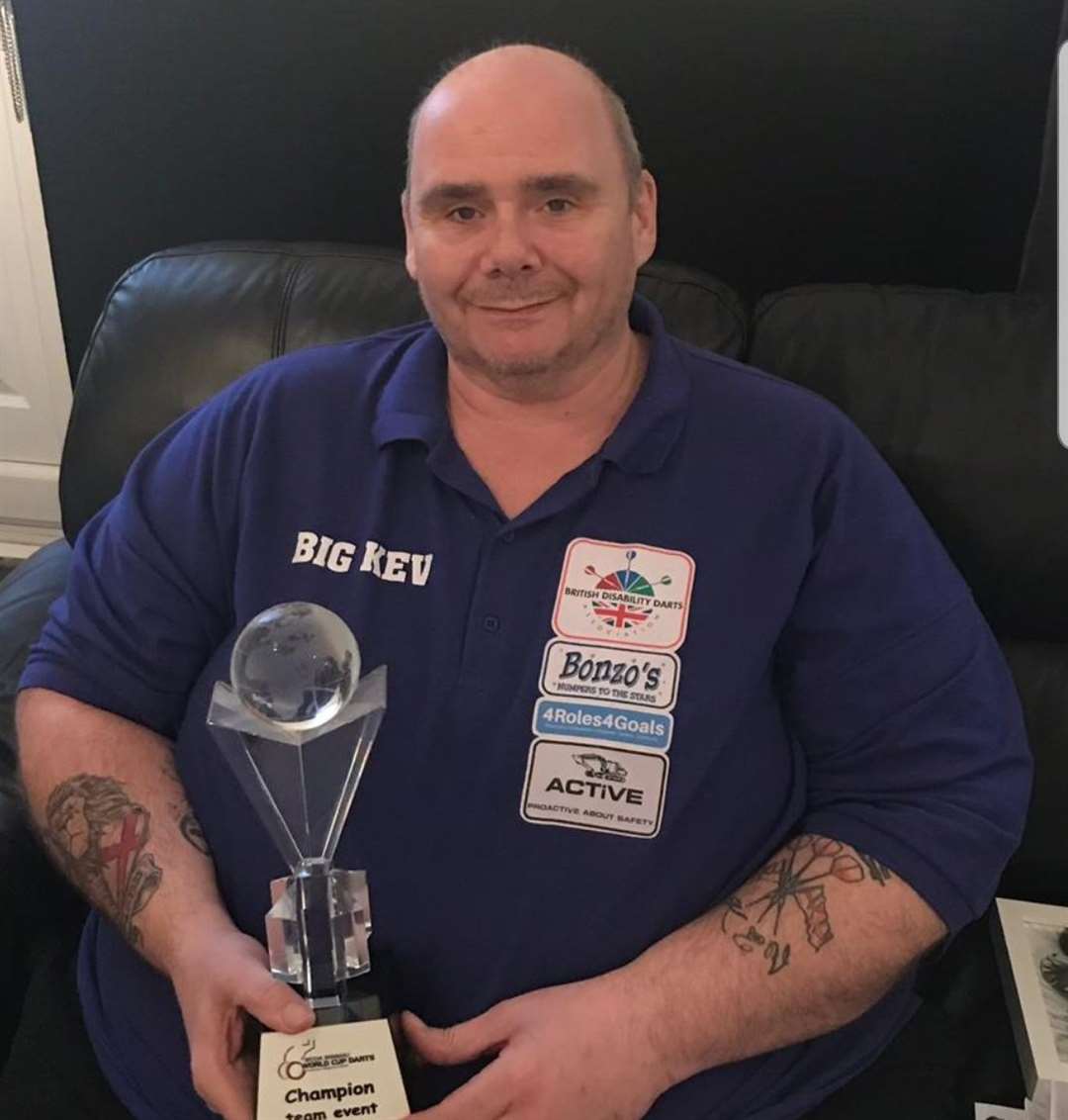 Kevin Stringer helped England to victory in the first disability darts World Cup