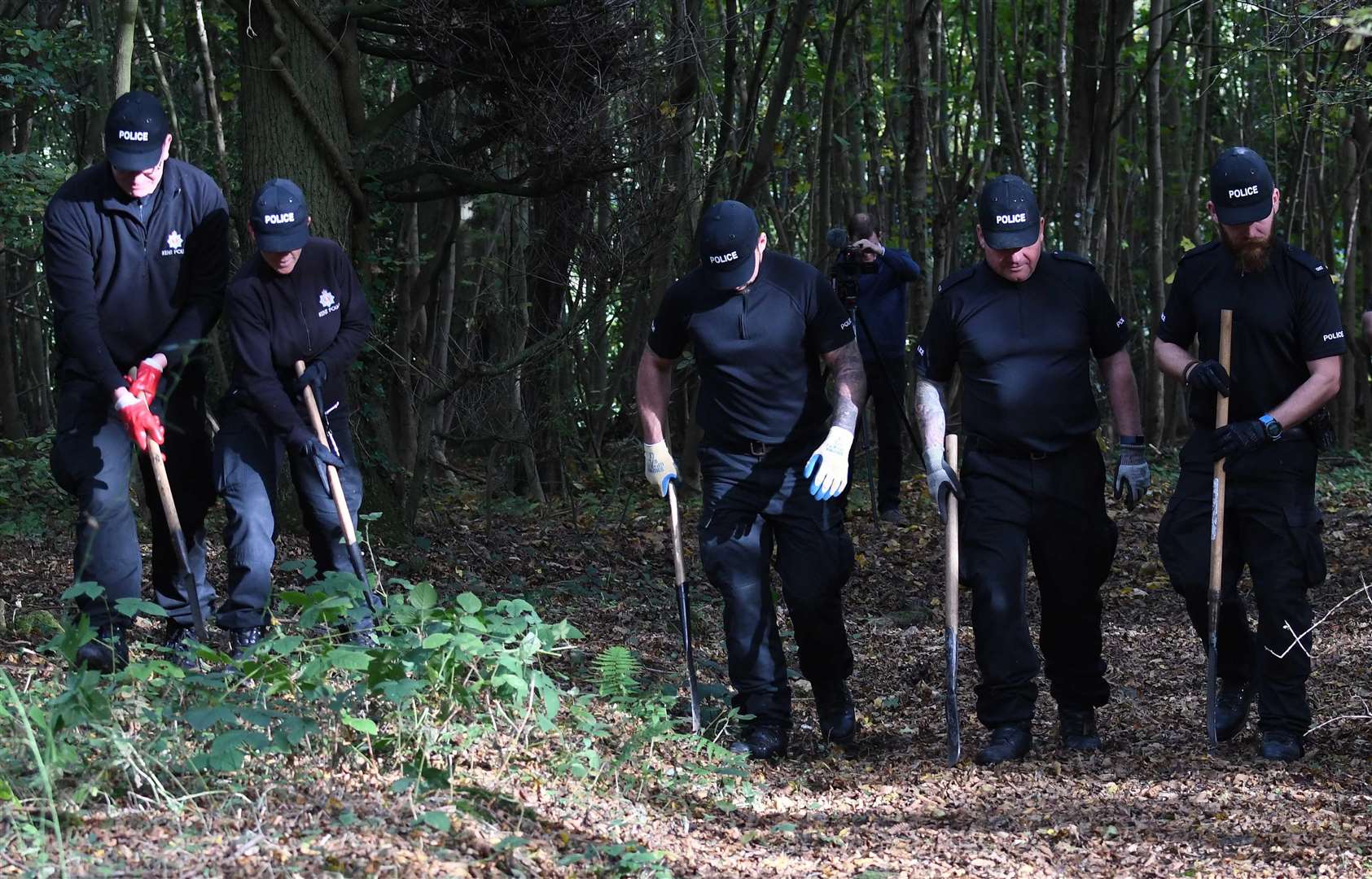 Police were seen today searching the West Kingsdown area, Photo Steve Finn