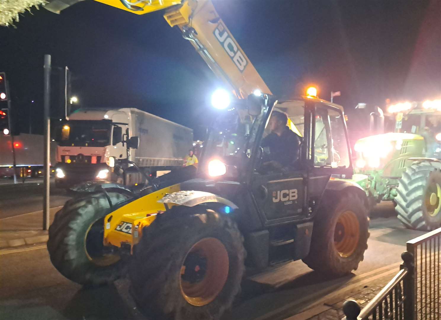 A JCB arrives near Dover Eastern Dock