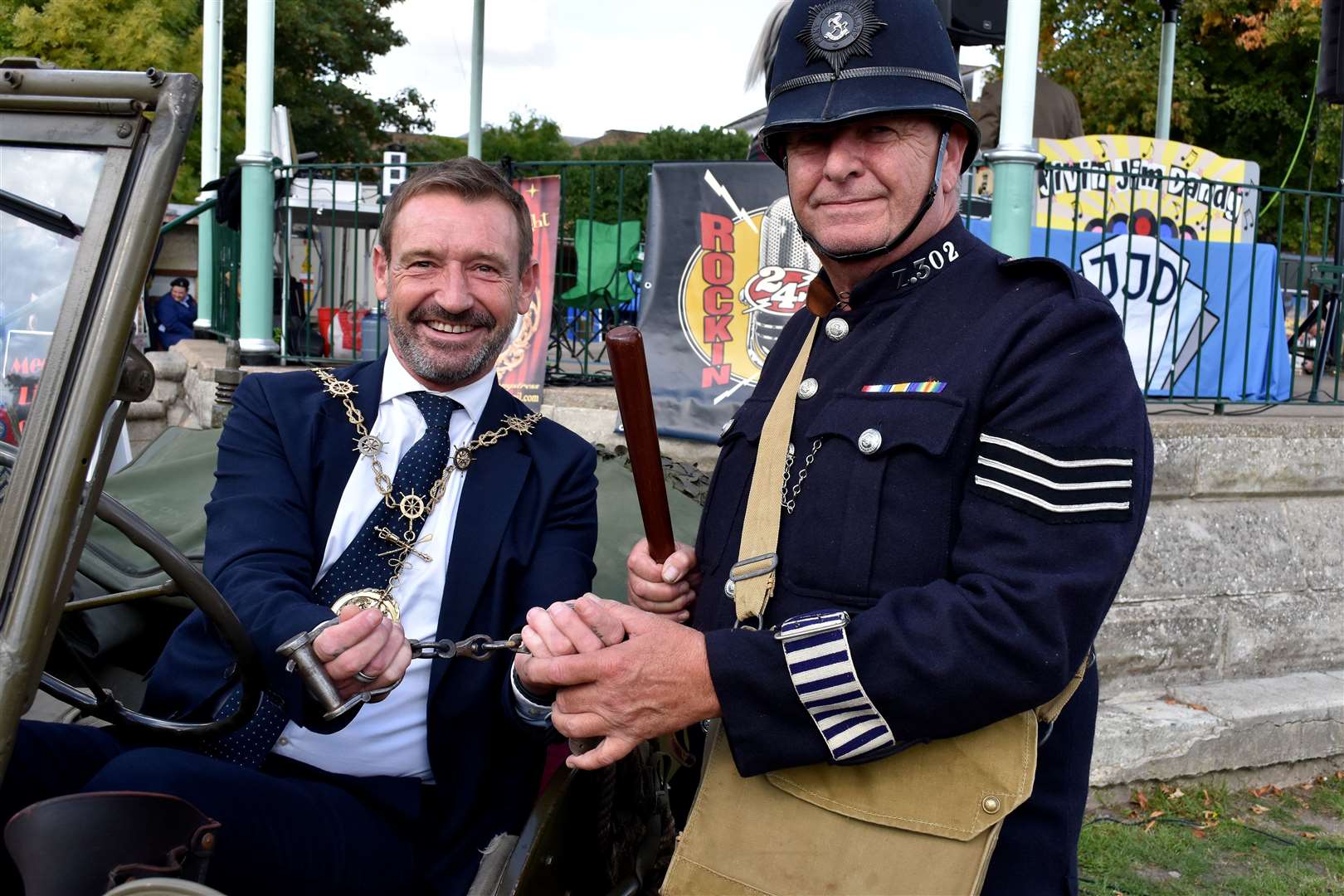 Cllr Peter Scollard (left) at the festival. Picture: Jason Arthur