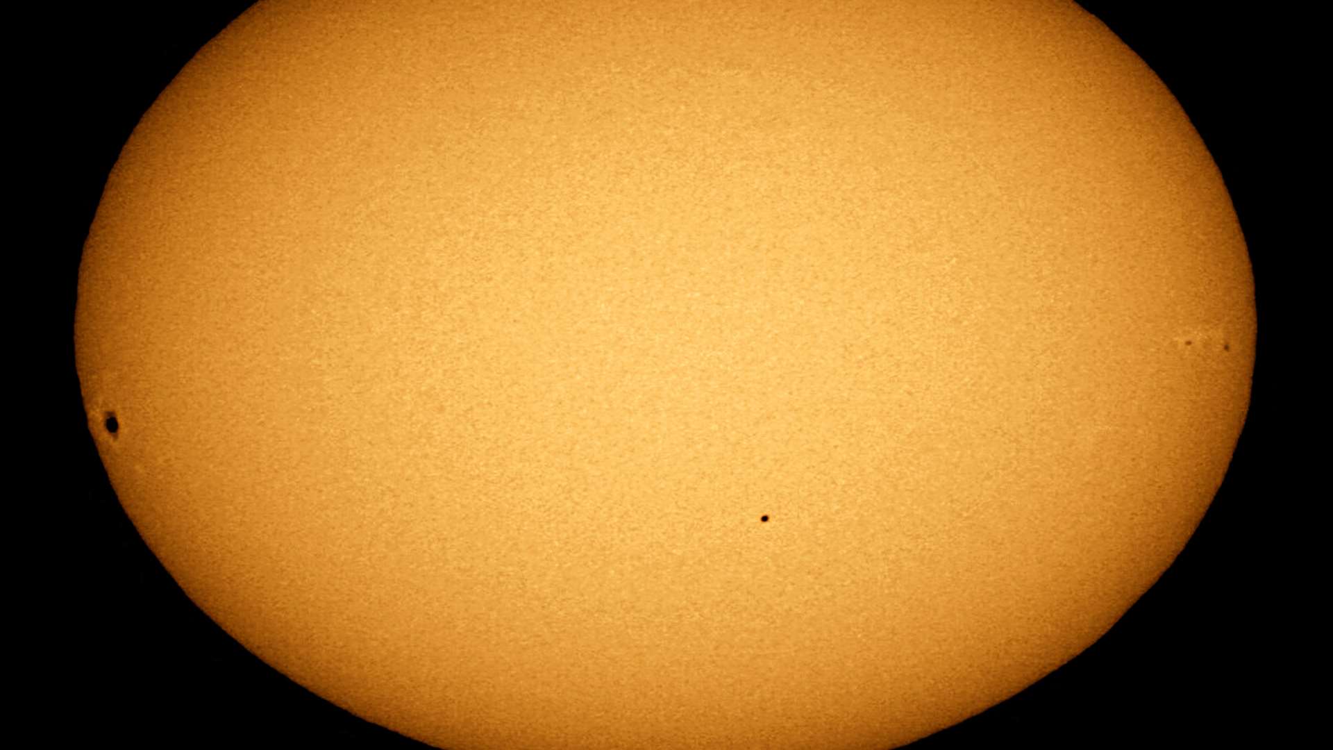 The last transit of Mercury. Stock picture