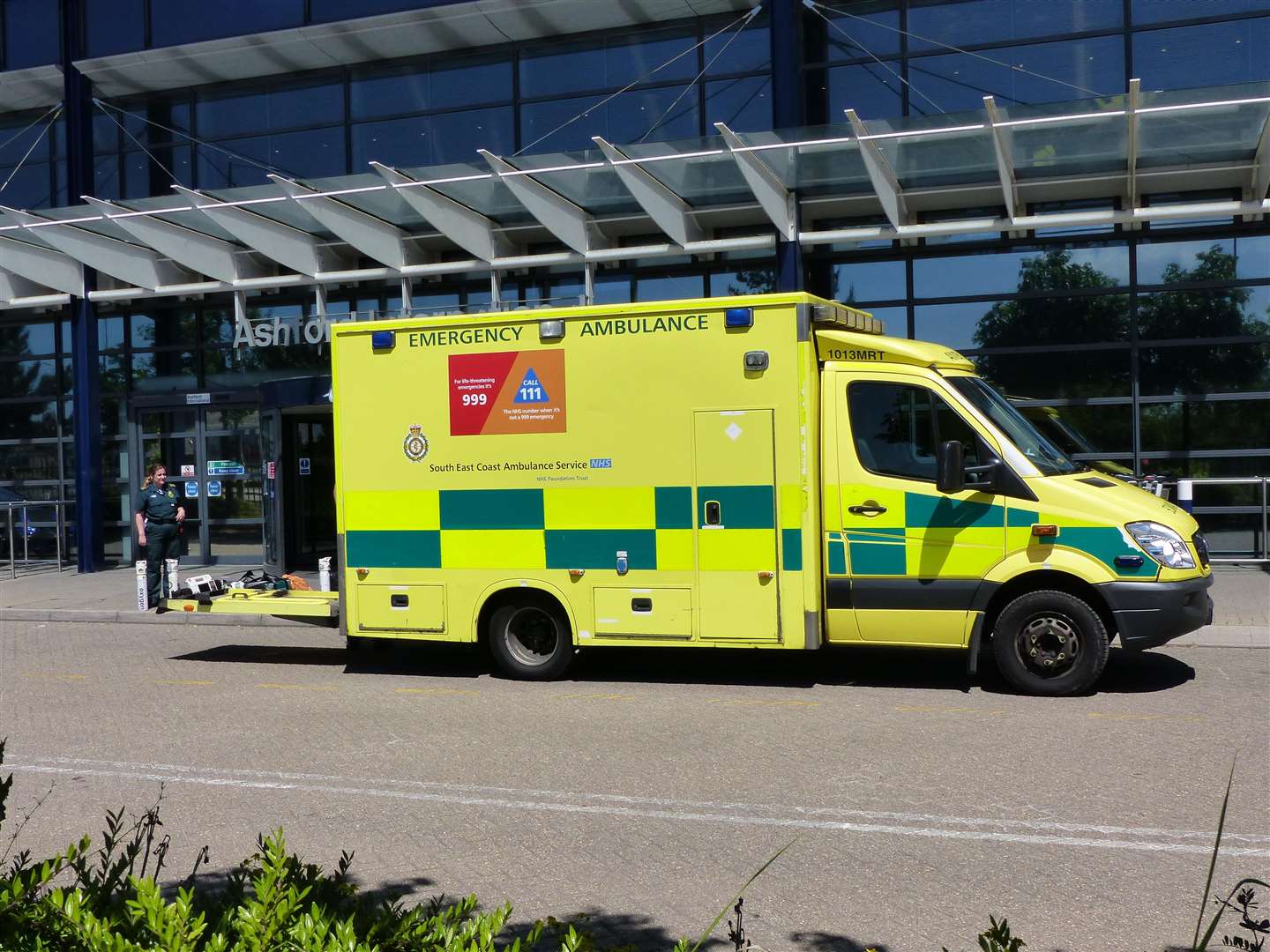 The incident at Ashford International station on Saturday. Credit: Andy Clark