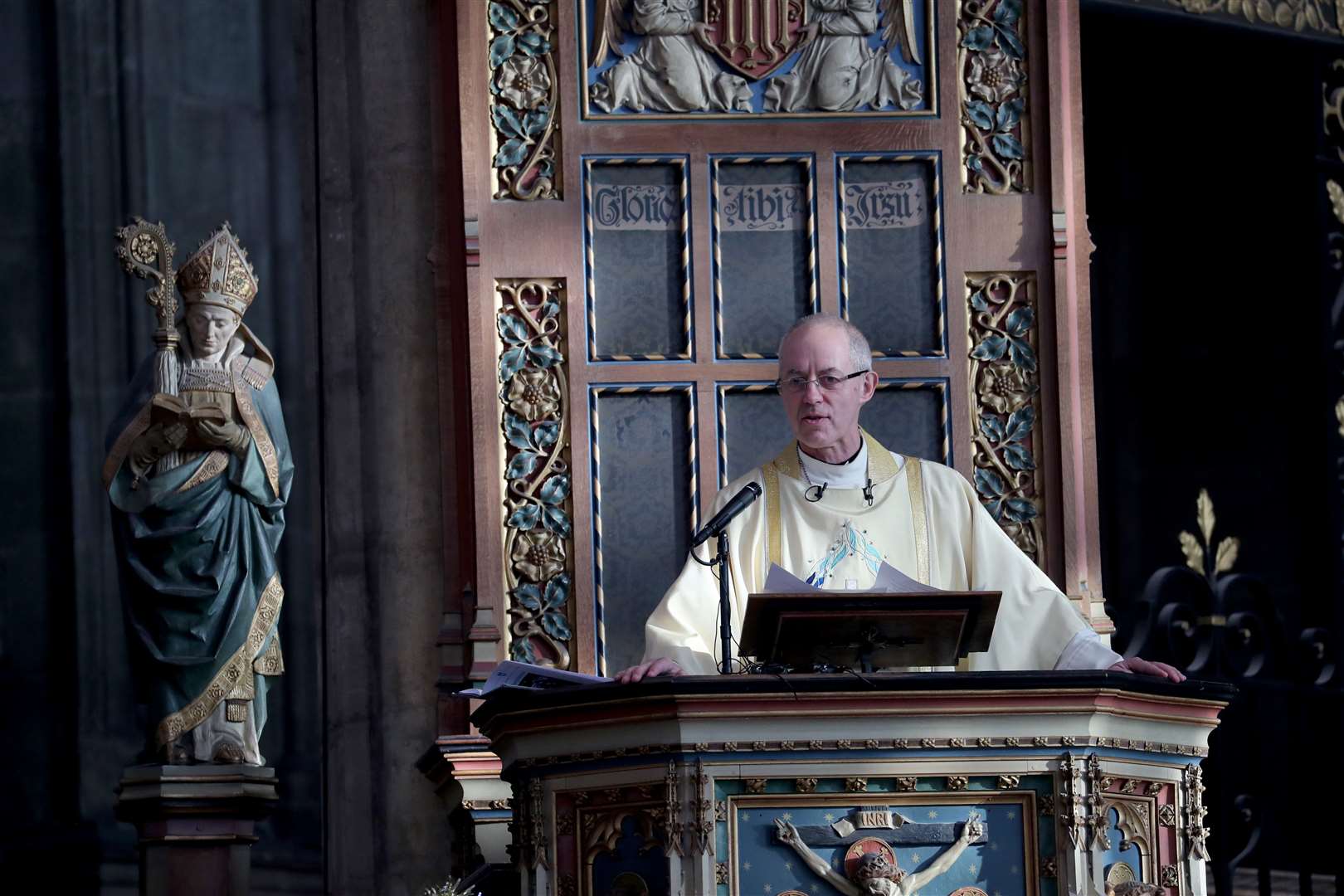 The Archbishop of Canterbury Justin Welby during a previous Christmas Day service (Gareth Fuller/PA)