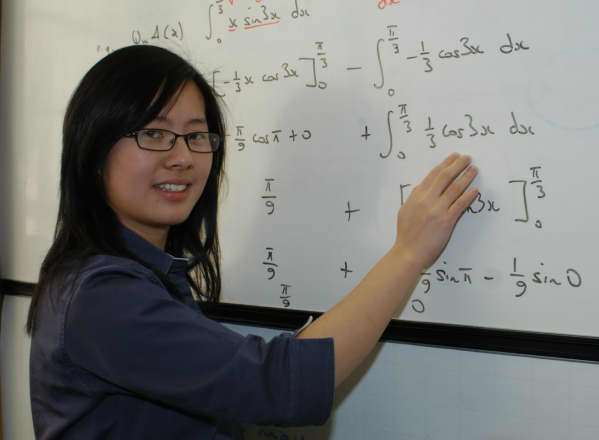 Maths master Alison Zhu will fly Madrid for the British Maths Olympiad this July. Picture: PAUL AMOS