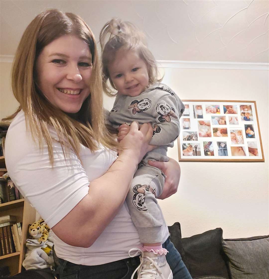 Baby Katherina Hristova, from Chatham, with mum Rada. She has now recovered from her diagnosis of retinoblastoma. Picture: CECT