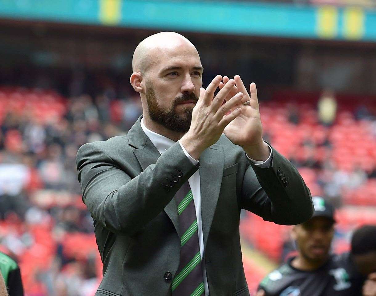 Kevin Watson - at Wembley as Cray Valley boss - is the new manager of Ashford Picture: Keith Gillard