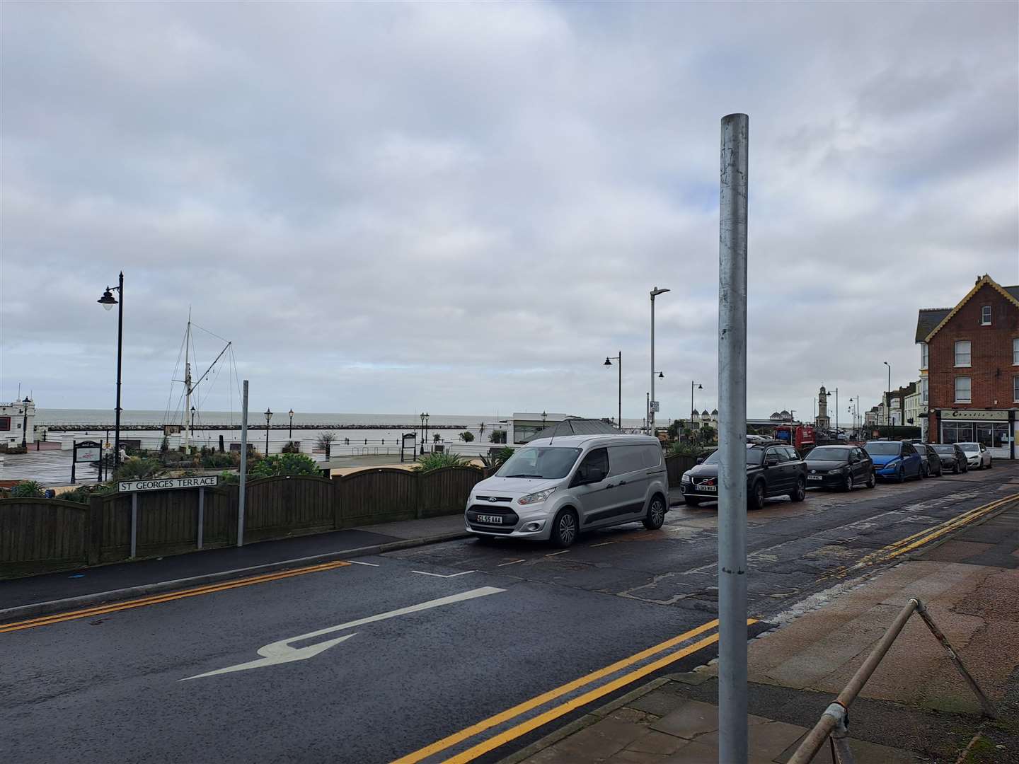 Vandals have removed road signs near the intersection of St George's Terrace and Pier Avenue in Herne Bay