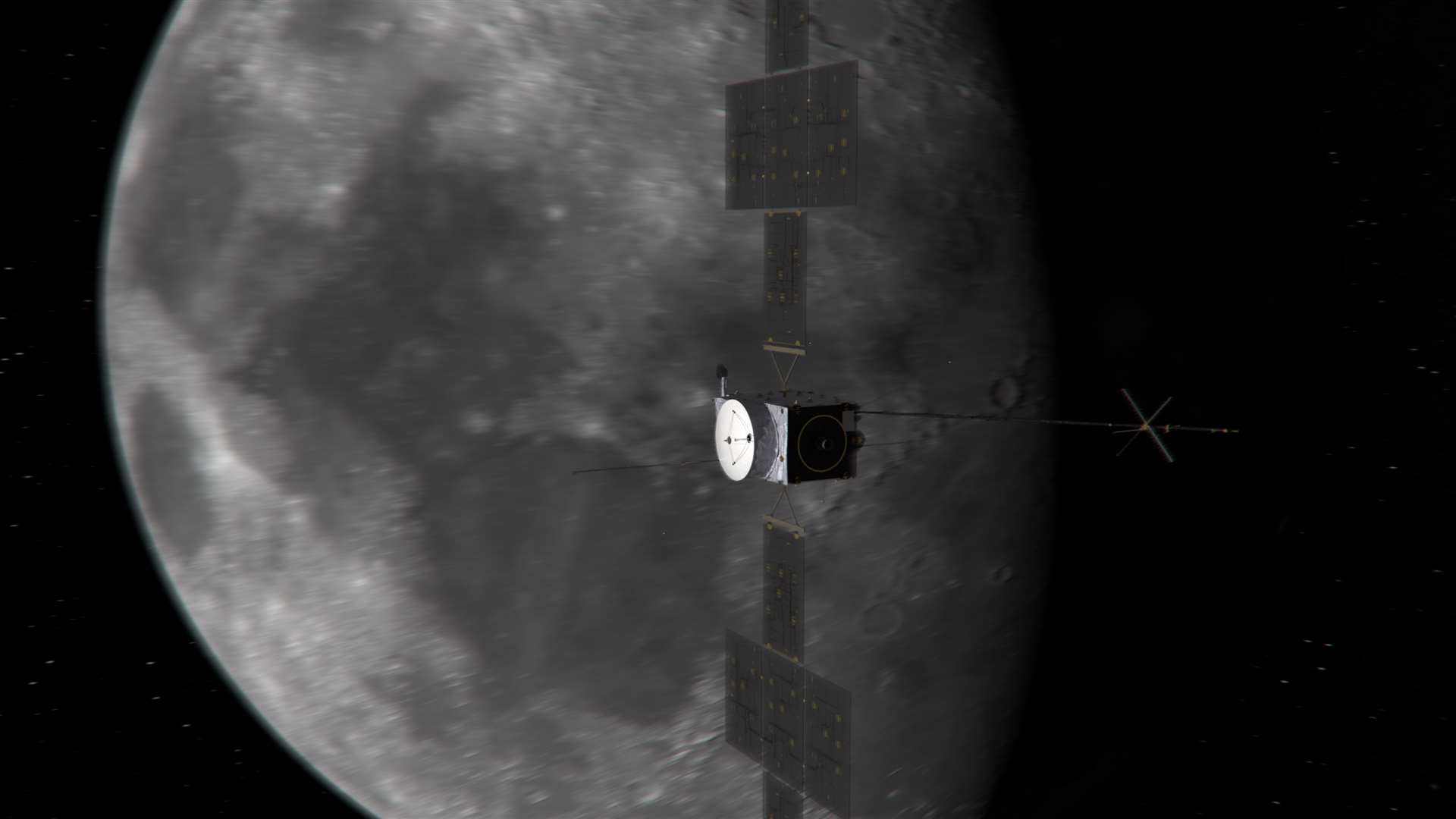 The spacecraft flew past the moon at 10.15pm UK time (Juice/European Space Agency)