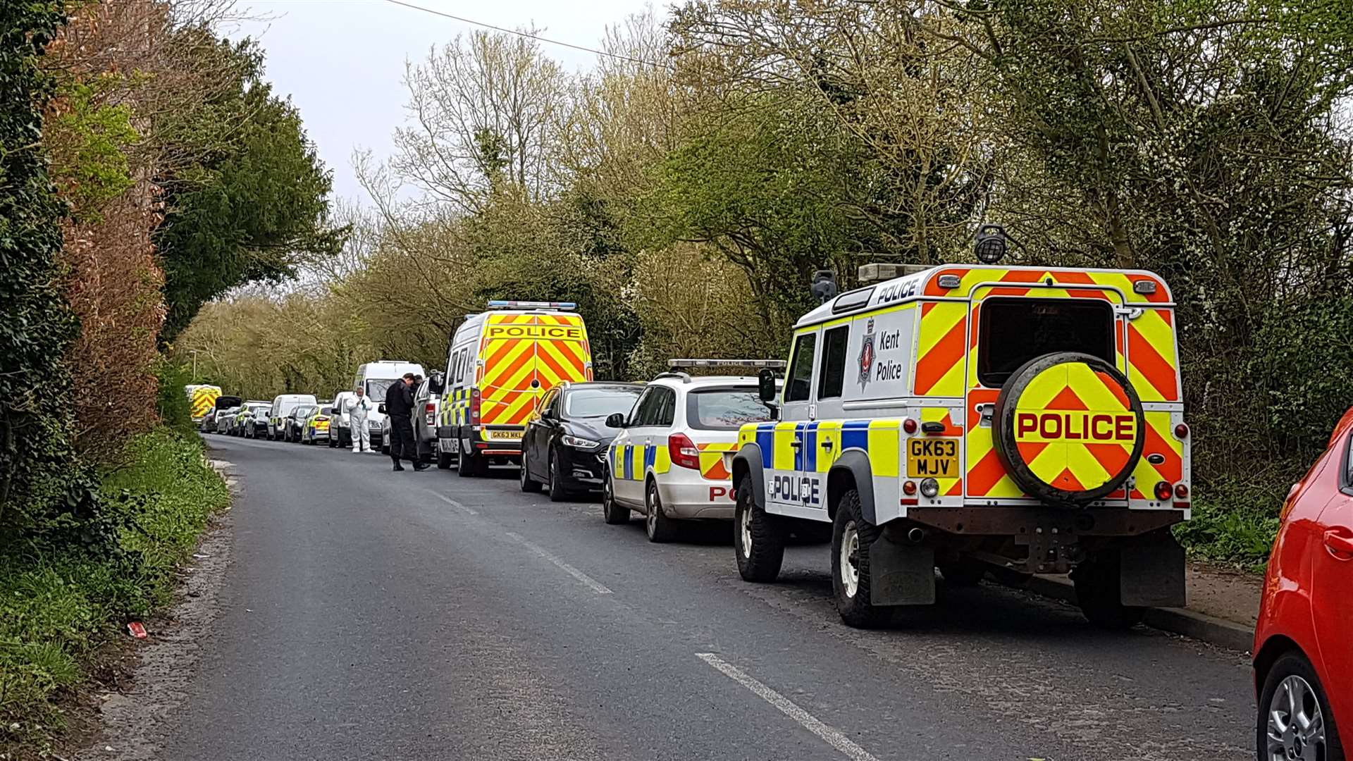 Police in Aylesham Road