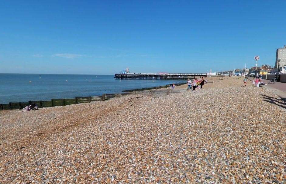 Canterbury City Council is urging people not to swim in the sea at Herne Bay Central. Picture: Google Street View