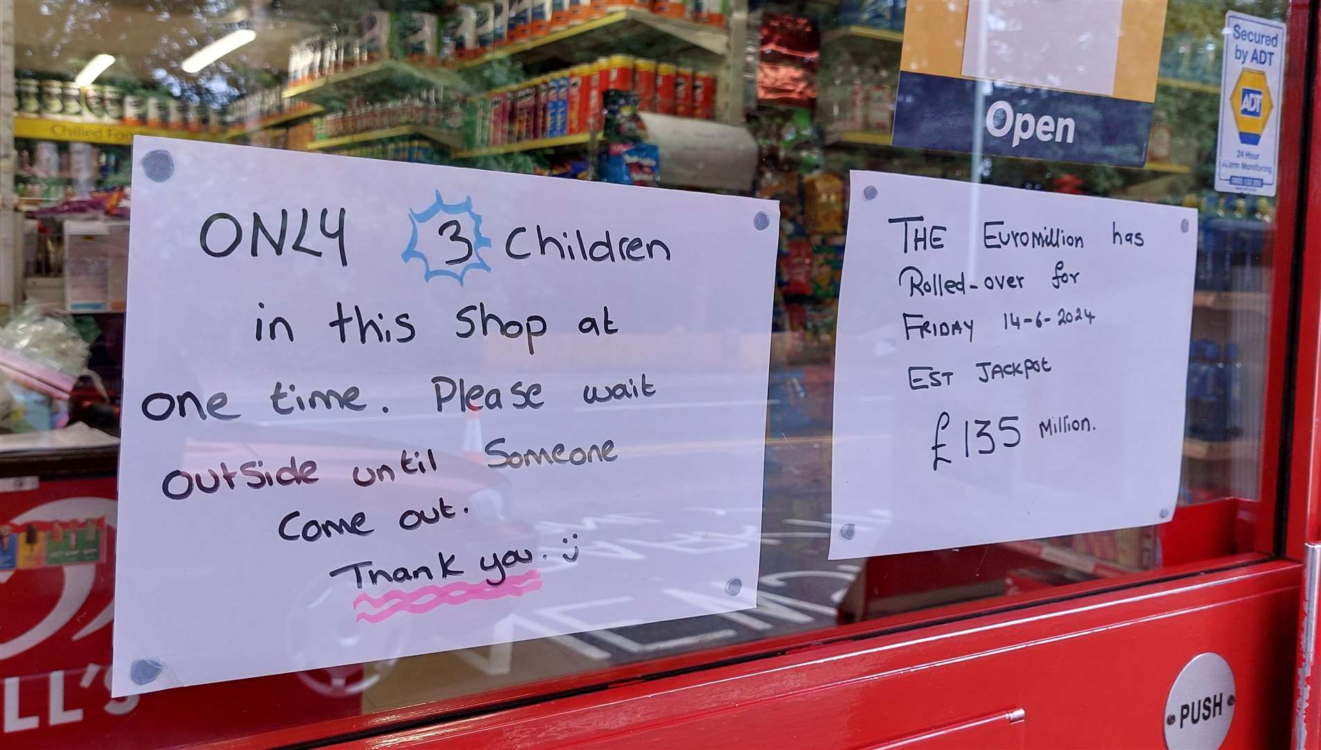Rules limiting the number of children in the shop at once have recently been introduced