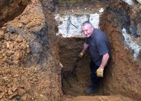 Christopher Hook working on Shelley Weeks' home in Coxheath