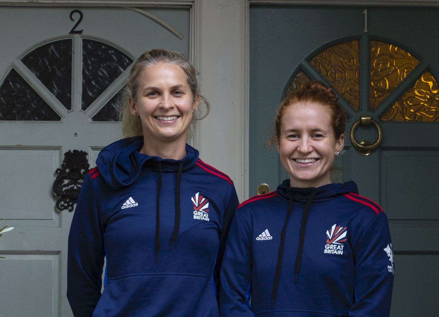 Team GB hockey star Leah Wilkinson with partner Sarah Jones