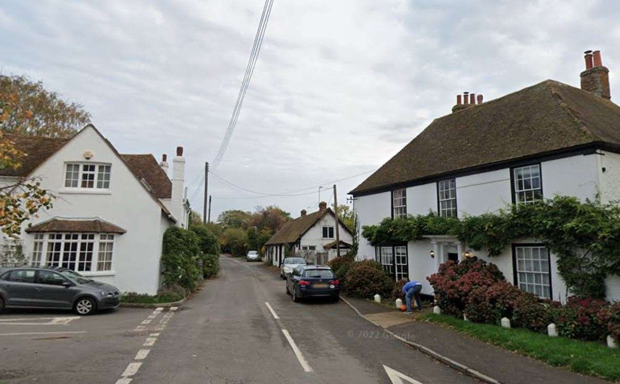 The robbery took place in Mill Lane, Preston, near Canterbury. Picture: Google