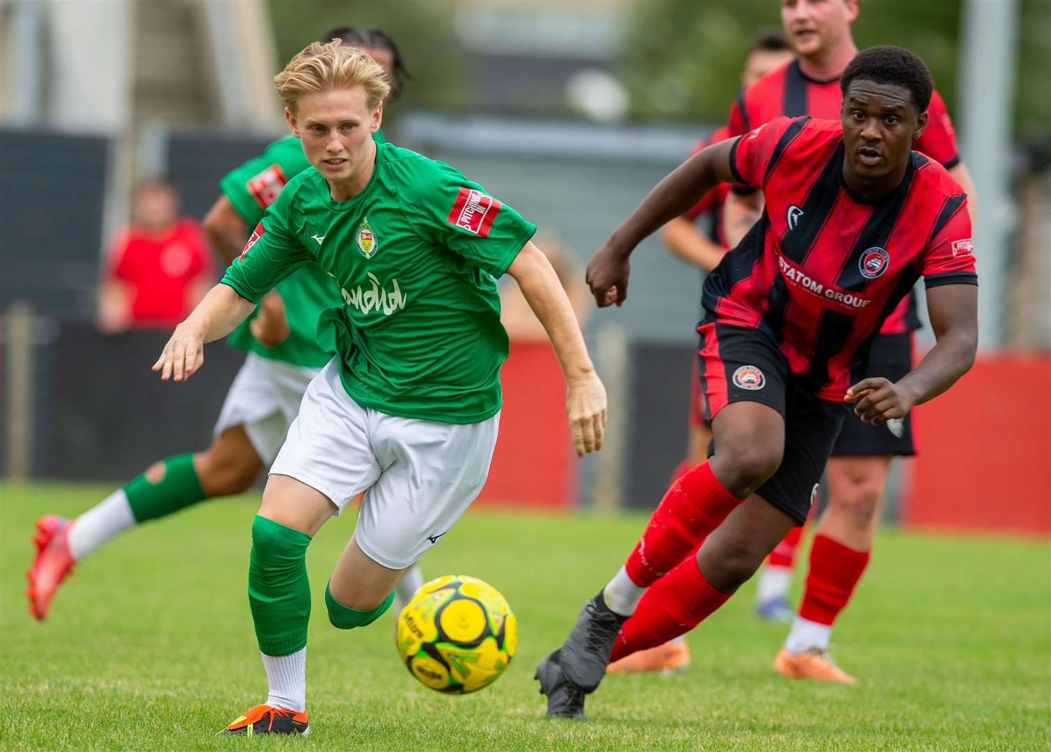 Mikey Berry on the ball during Ashford's 3-3 draw at Erith Town. Picture: Ian Scammell