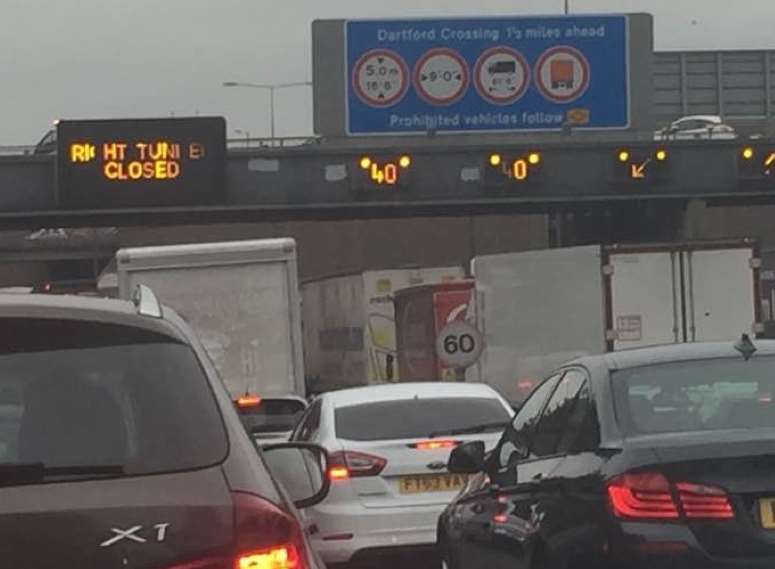 Delays at the Dartford tunnel. File picture: Andy Stranks