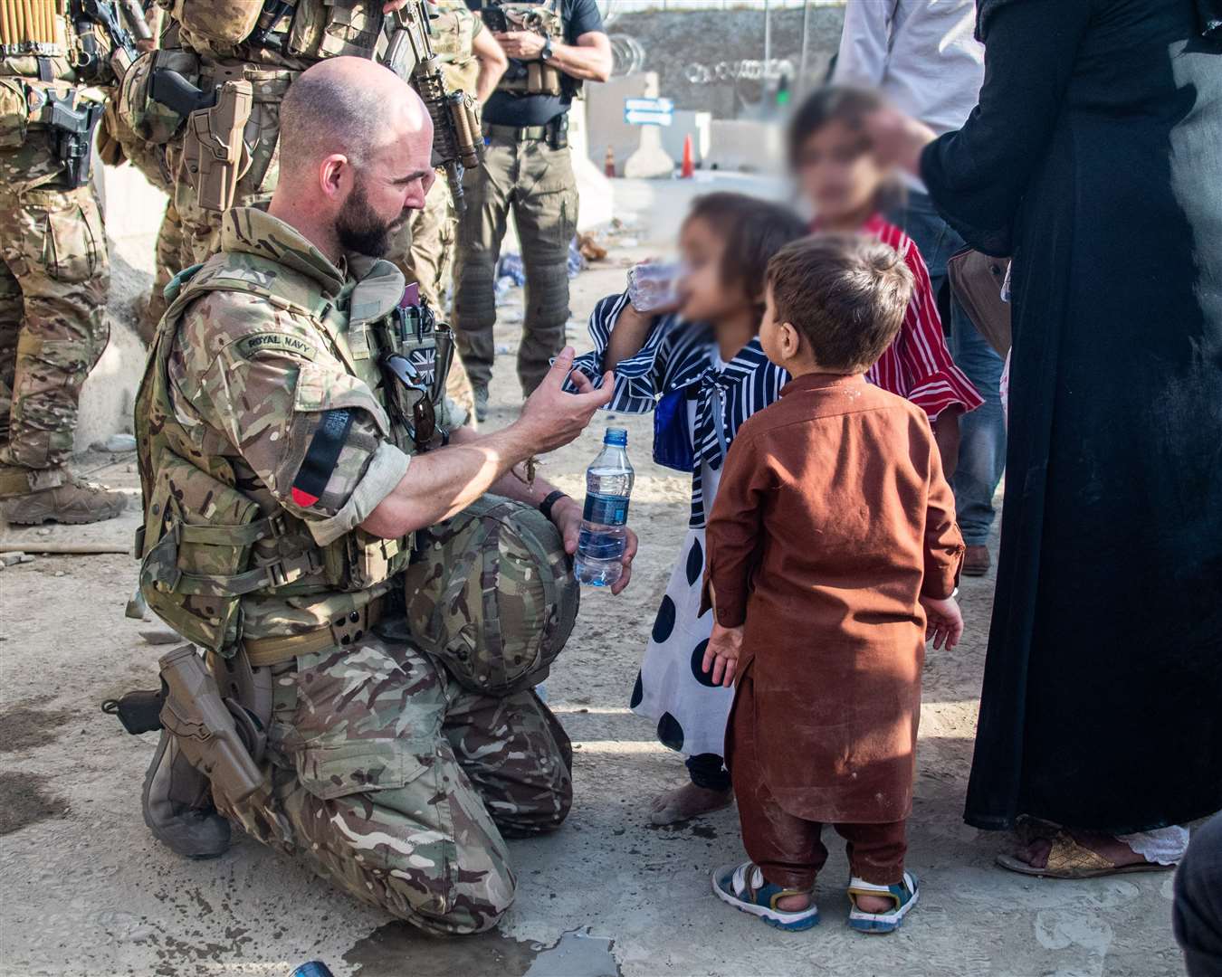 The UK Armed Forces continue to take part in the evacuation of entitled personnel from Kabul airport (LPhot Ben Shread/MoD)