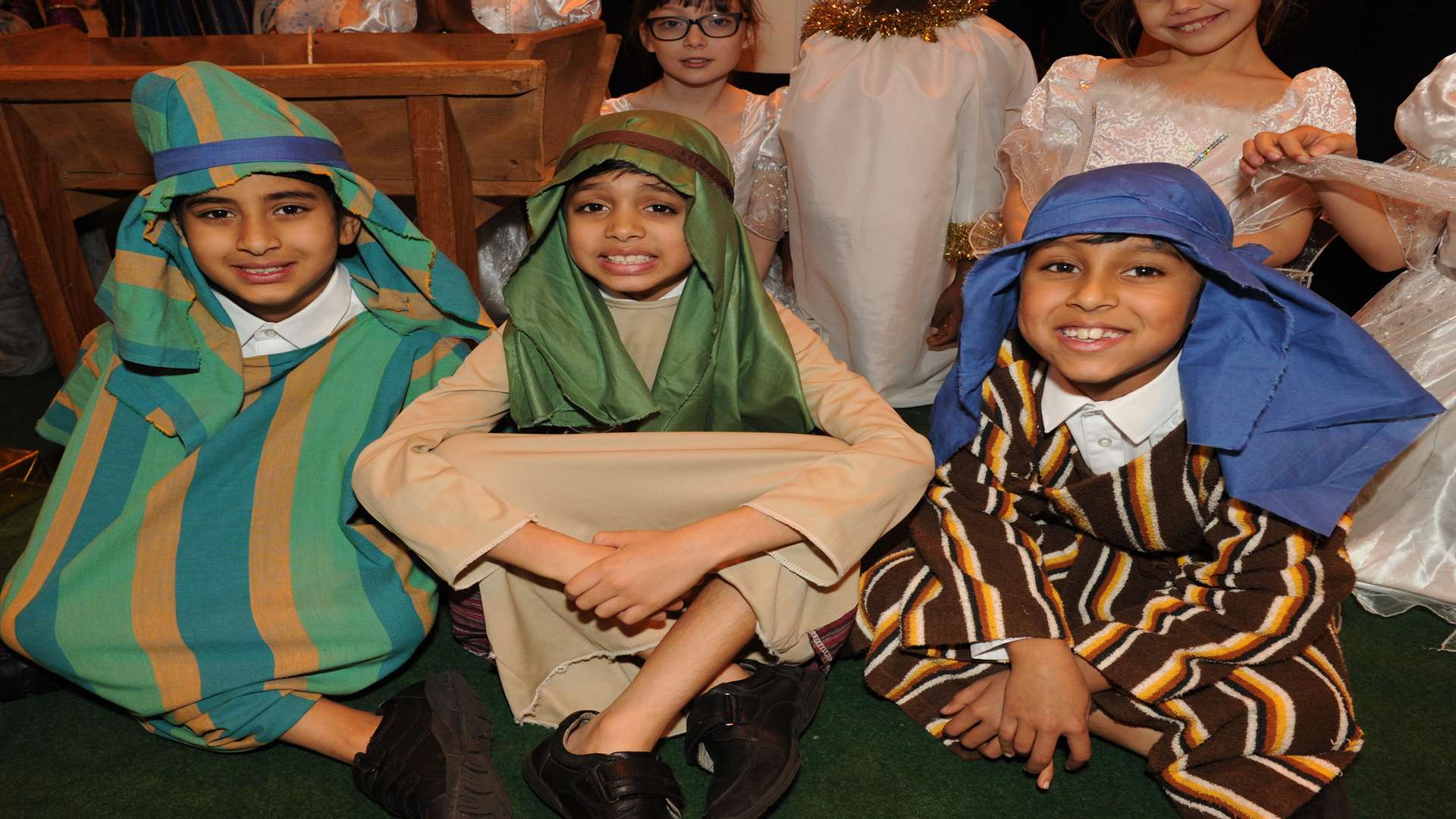 St Joseph's Preparetory School carol service. L-R: Armaan, Ryan and Pavan.