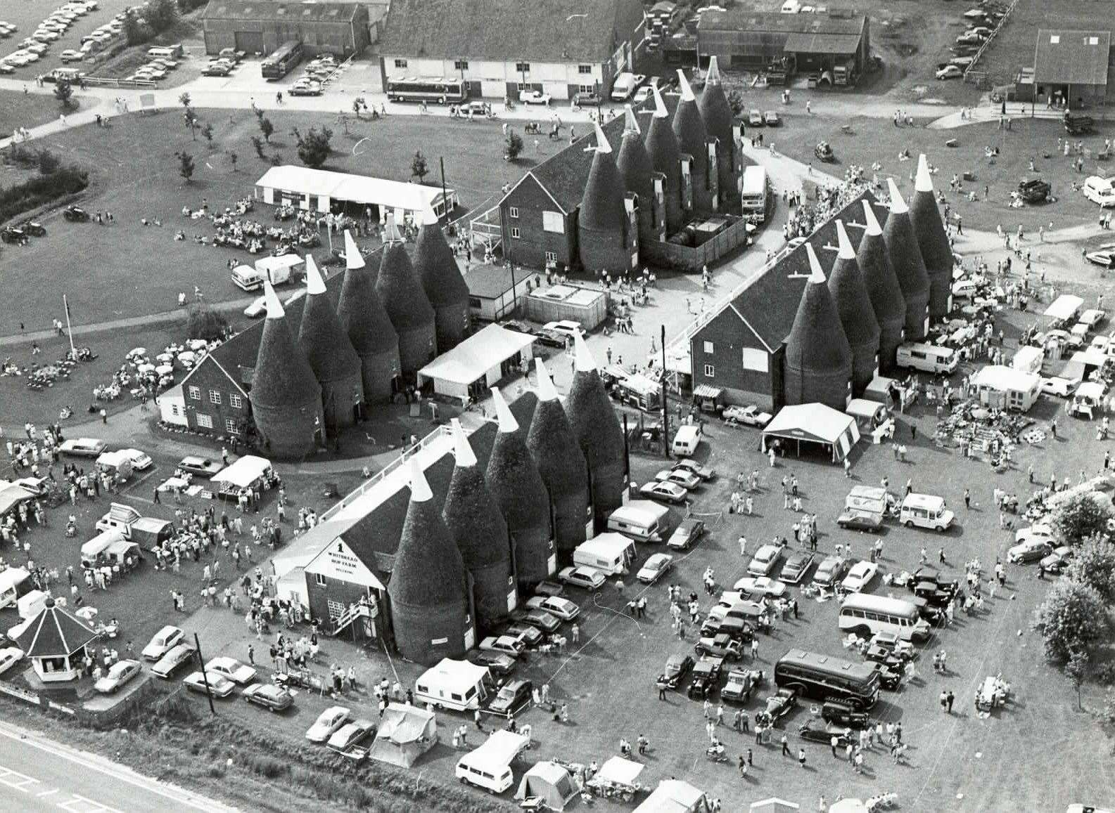 Whitbread Hop Farm pictured in 1988. The historic site first hosted the War and Peace Show in 1982. It has since grown to become the largest military vehicle celebration in the world