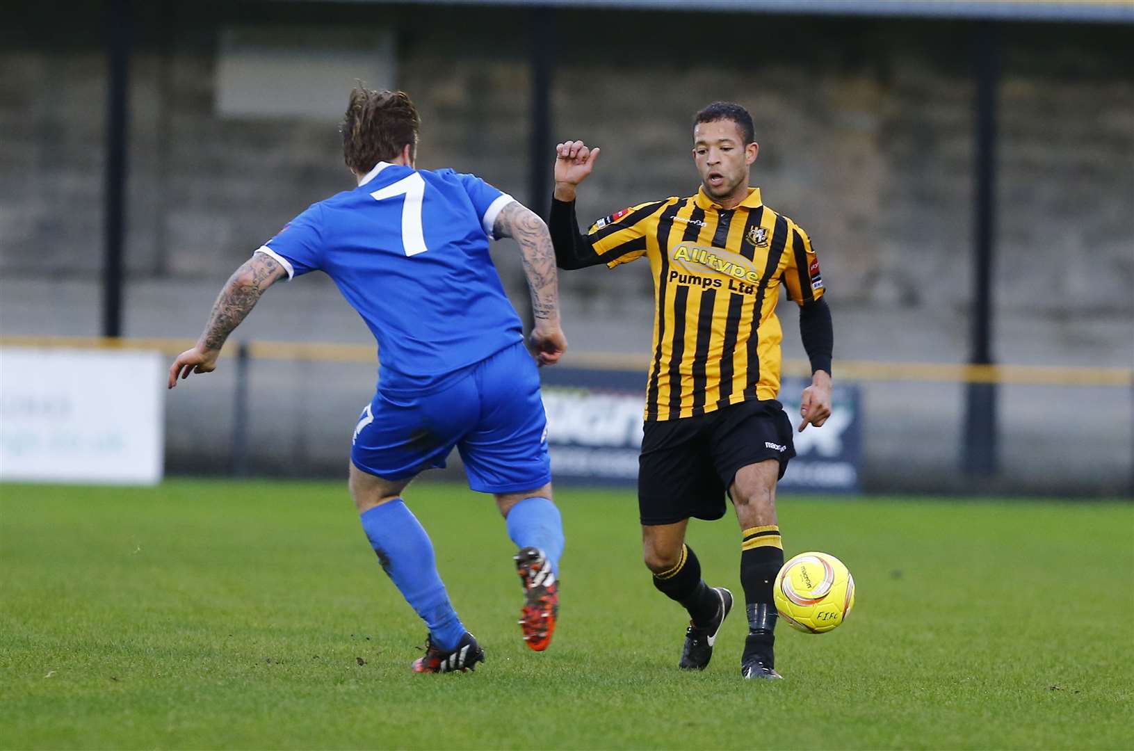 Nat Blanks in action for Folkestone Invicta during the 2019/20 season Picture: Matt Bristow