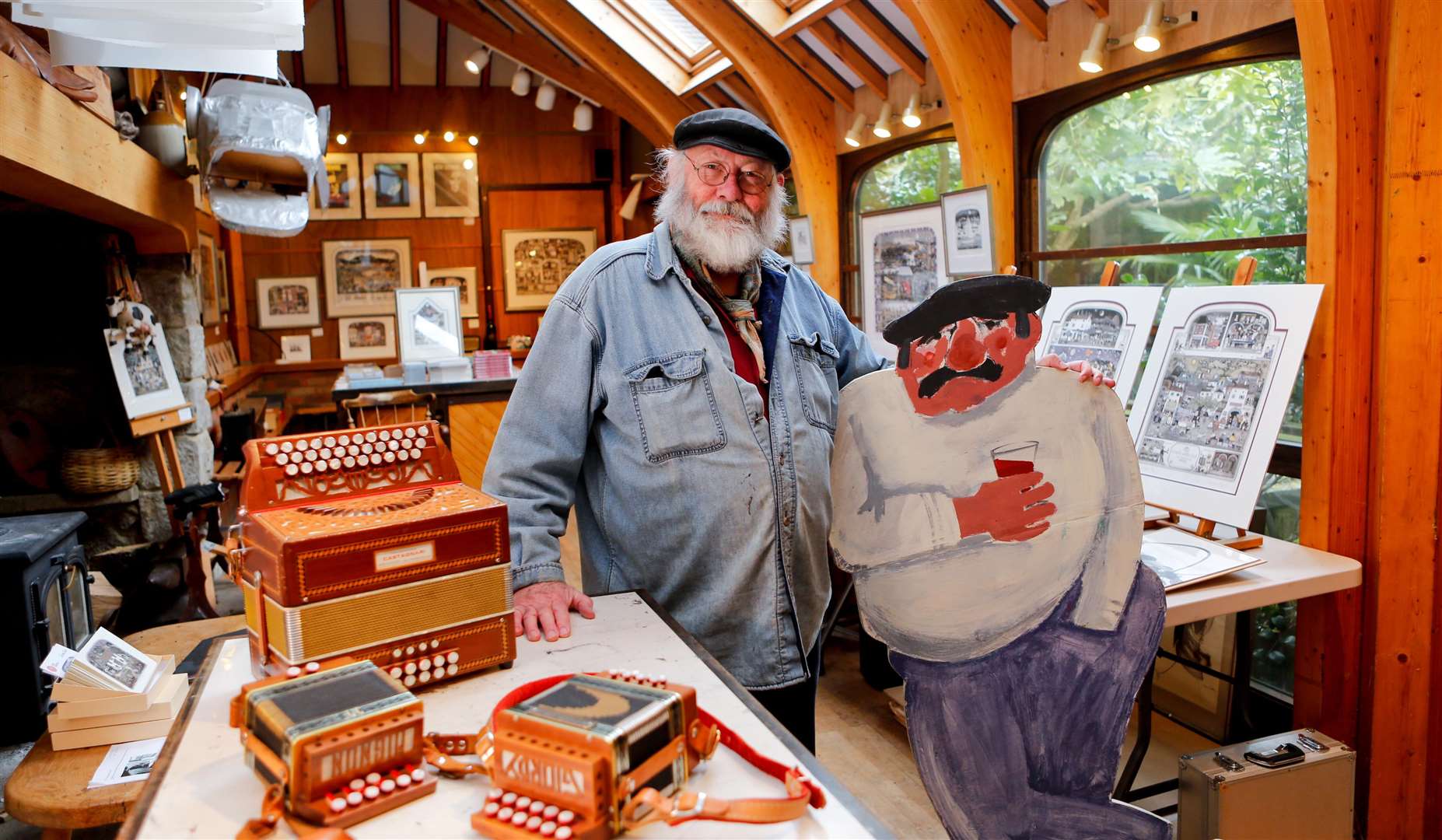 Graham Clarke in his studio near Maidstone