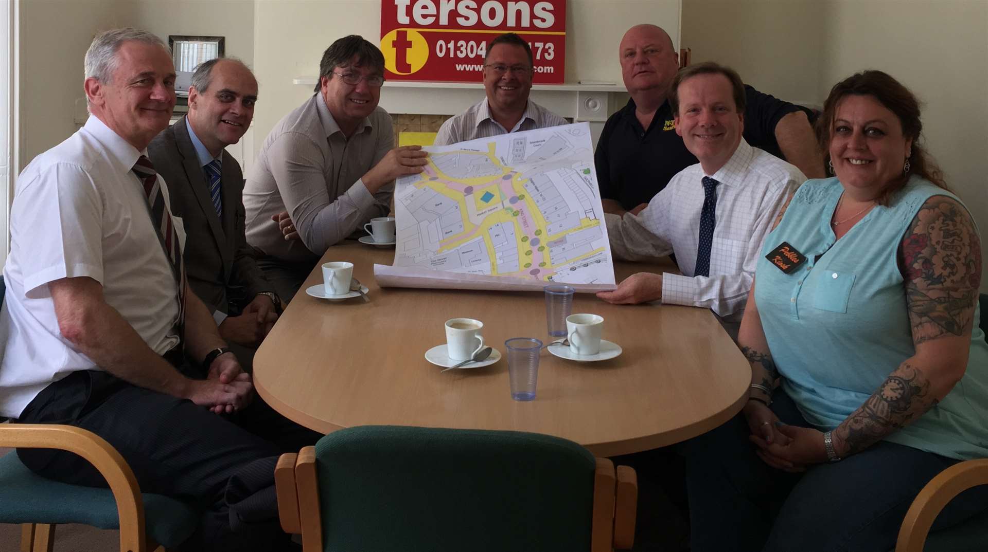 Town Team with MP Charlie Elphicke discussing Market Square plans
