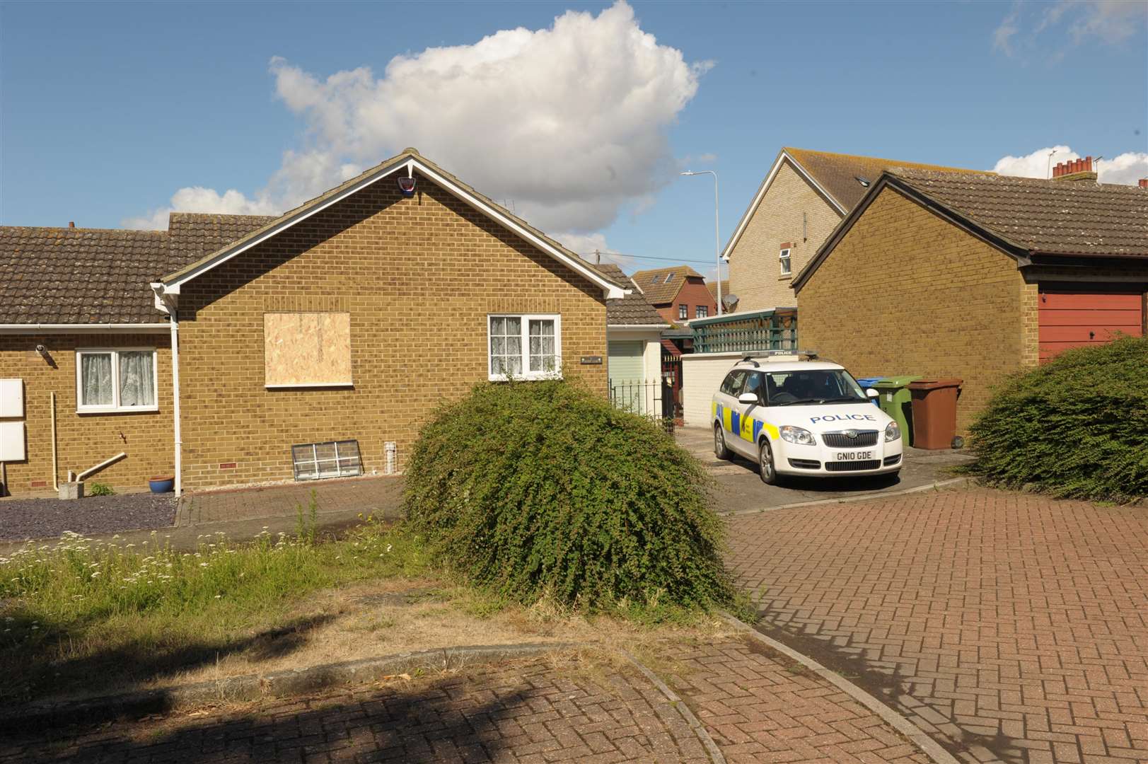 Police at the scene of a suspected murder in Hurst Lane, Kemsley. Picture: Steve Crispe