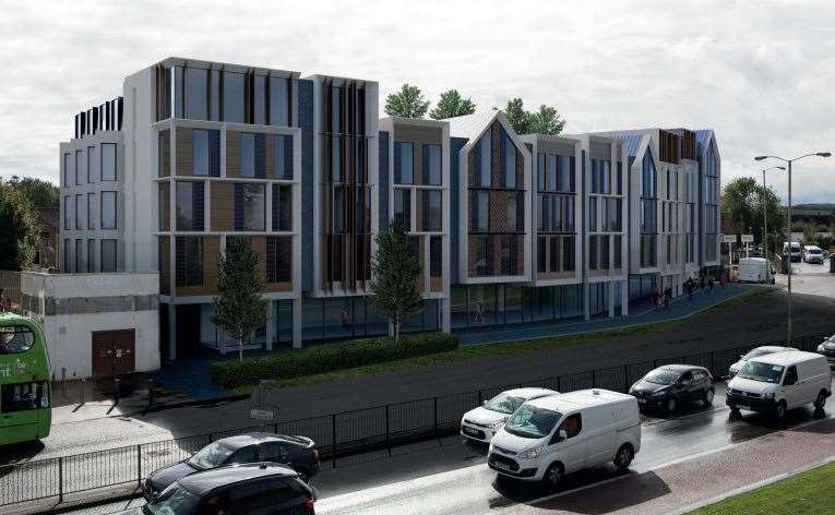 The architect's vision of how the student flats on the St Mary Bredin school site would look