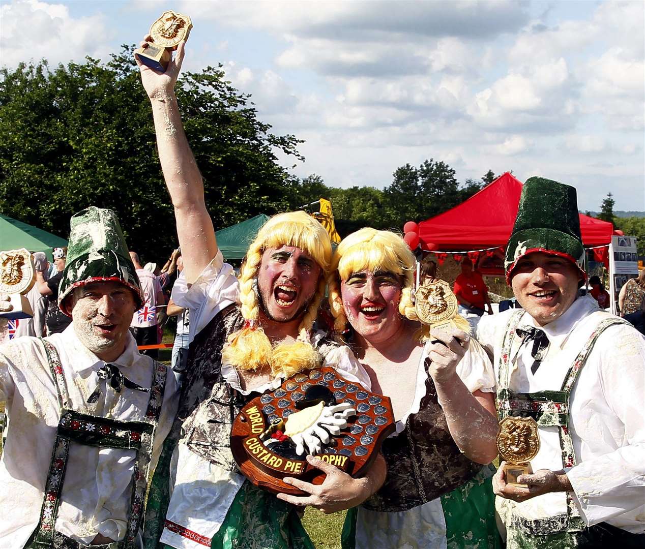 Last year's World Custard Pie Championships winners Pie Face Picture: Sean Aidan