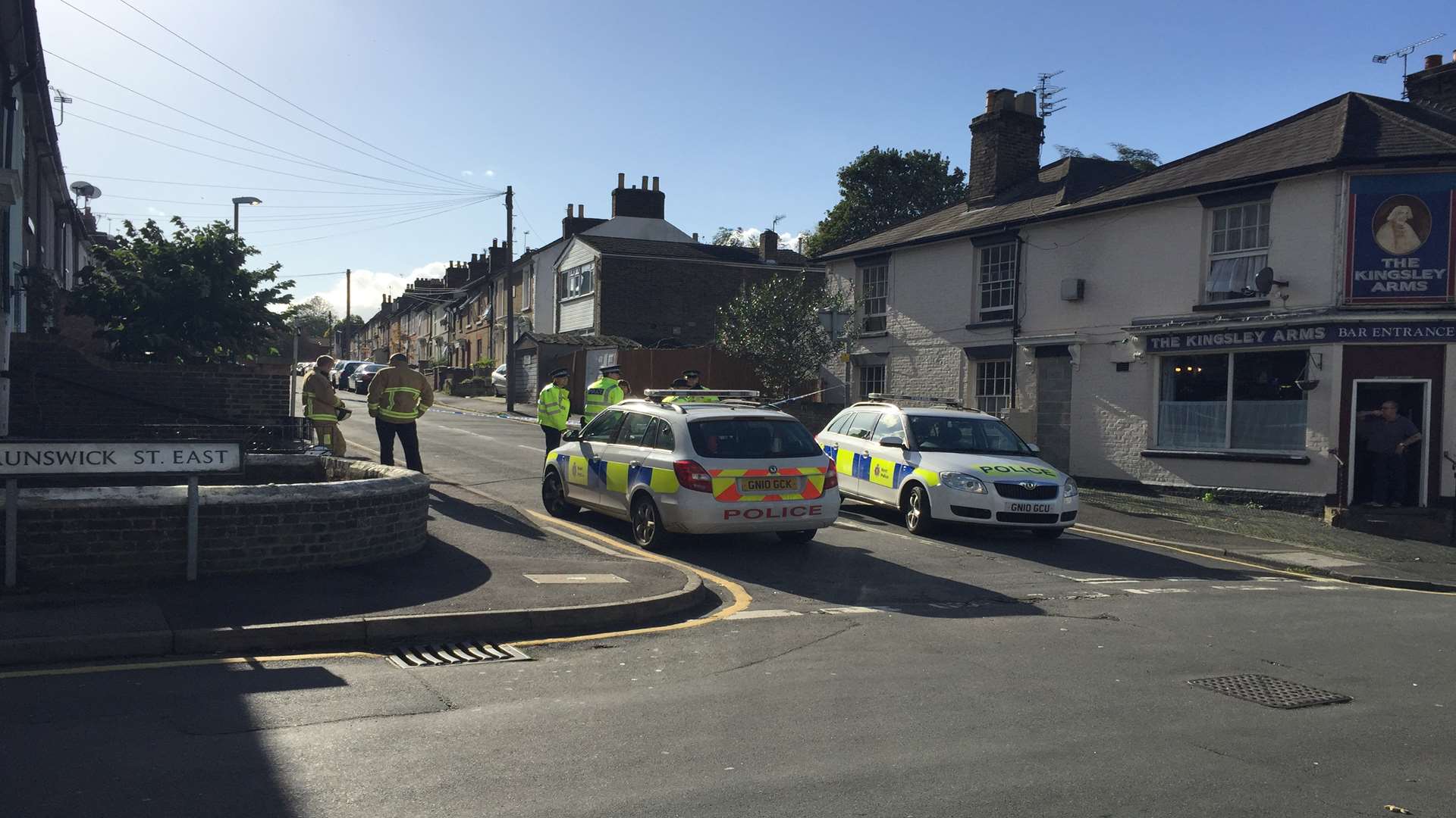 Emergency services at the scene of Melville Road, Maidstone