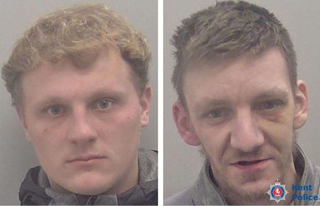 Brandon Chalcroft, 22 of no fixed address, and Daniel Cook, 32, of Frindsbury Road, Rochester was jailed. Picture: Kent Police