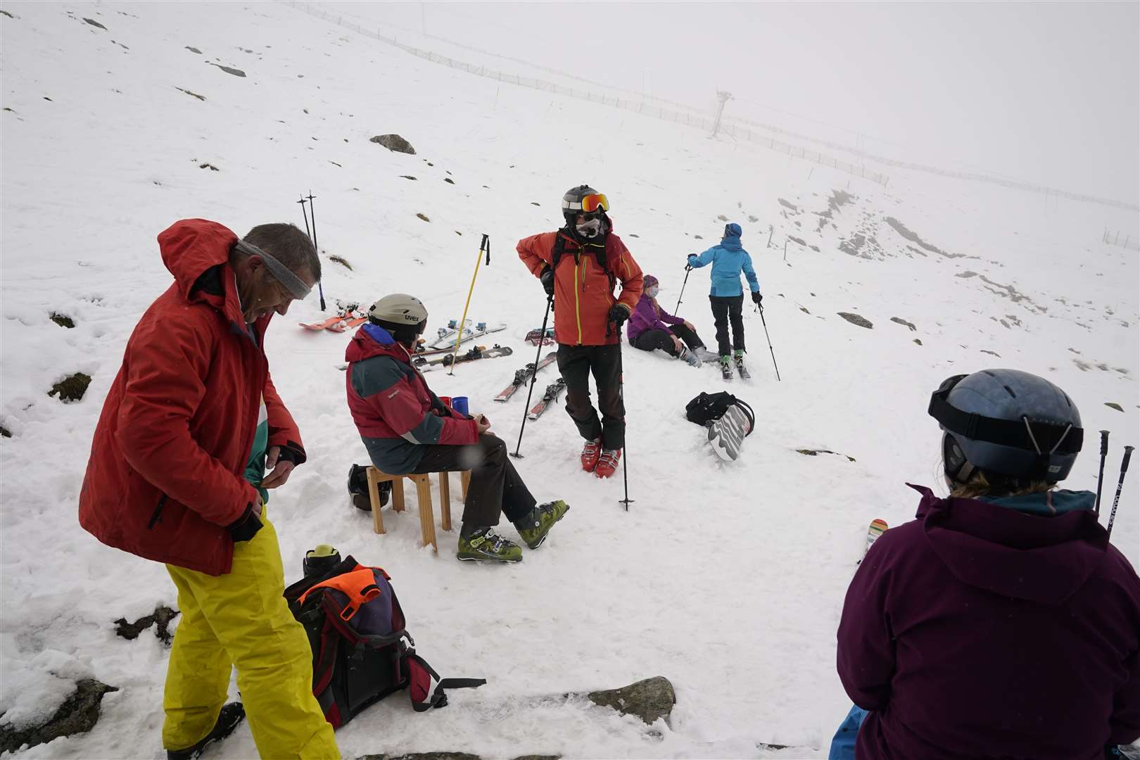 The Lake District Ski Club on Raise fell (Owen Humphreys/PA)