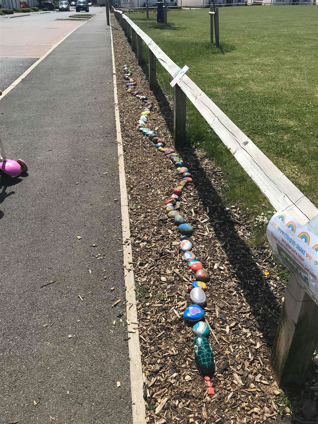 The snake in Bicester is getting longer every day (Faye Rose/PA)