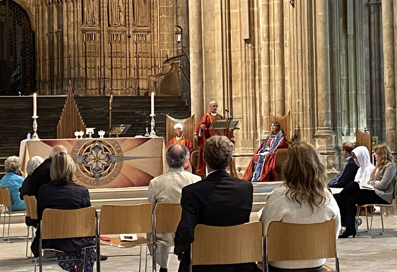 Canterbury Cathedral holds first Sunday Eucharist since before lockdown