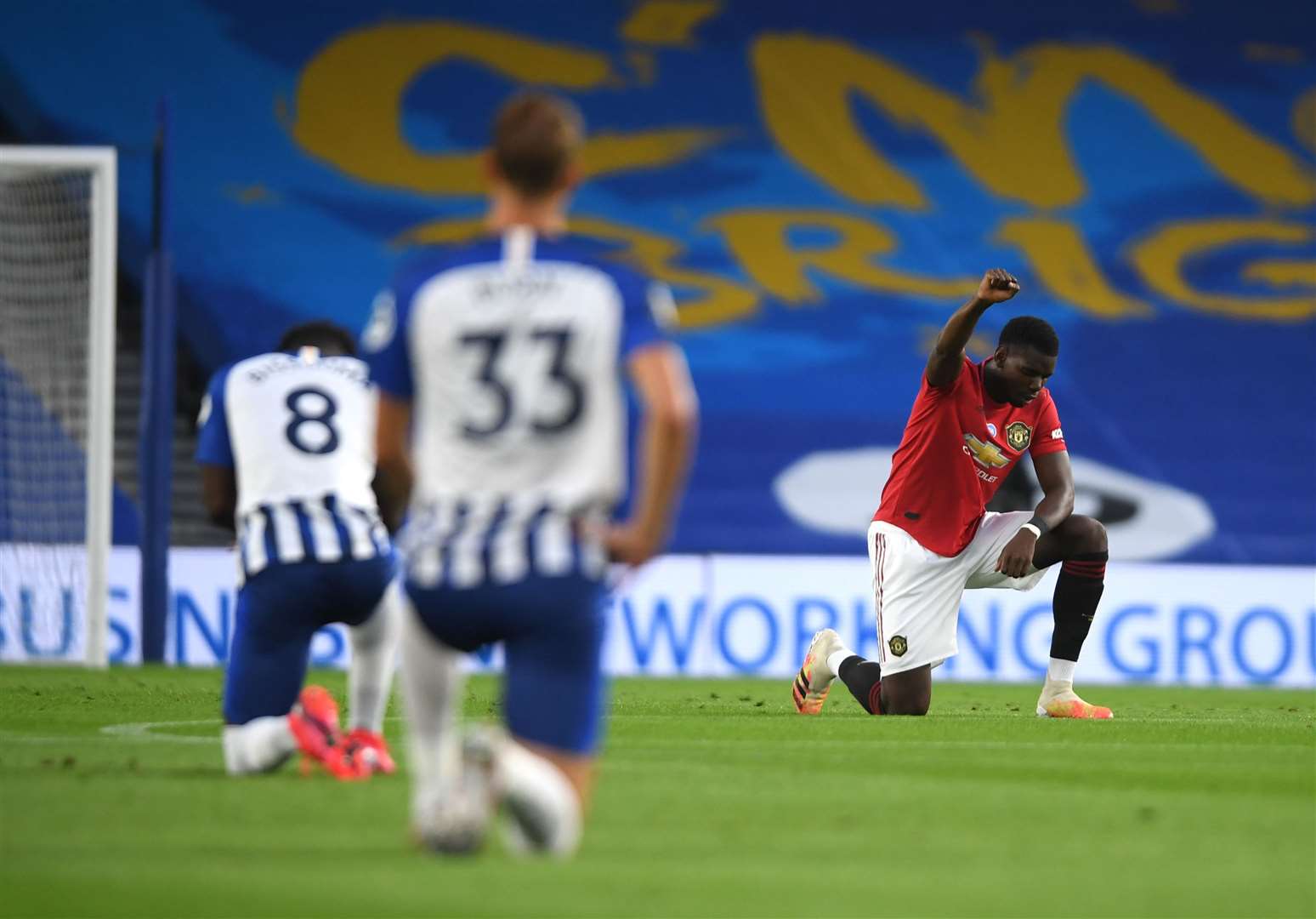 Top-flight footballers have taken a knee at recent matches in support of the Black Lives Matter movement (Mike Hewitt/NMC Pool/PA)