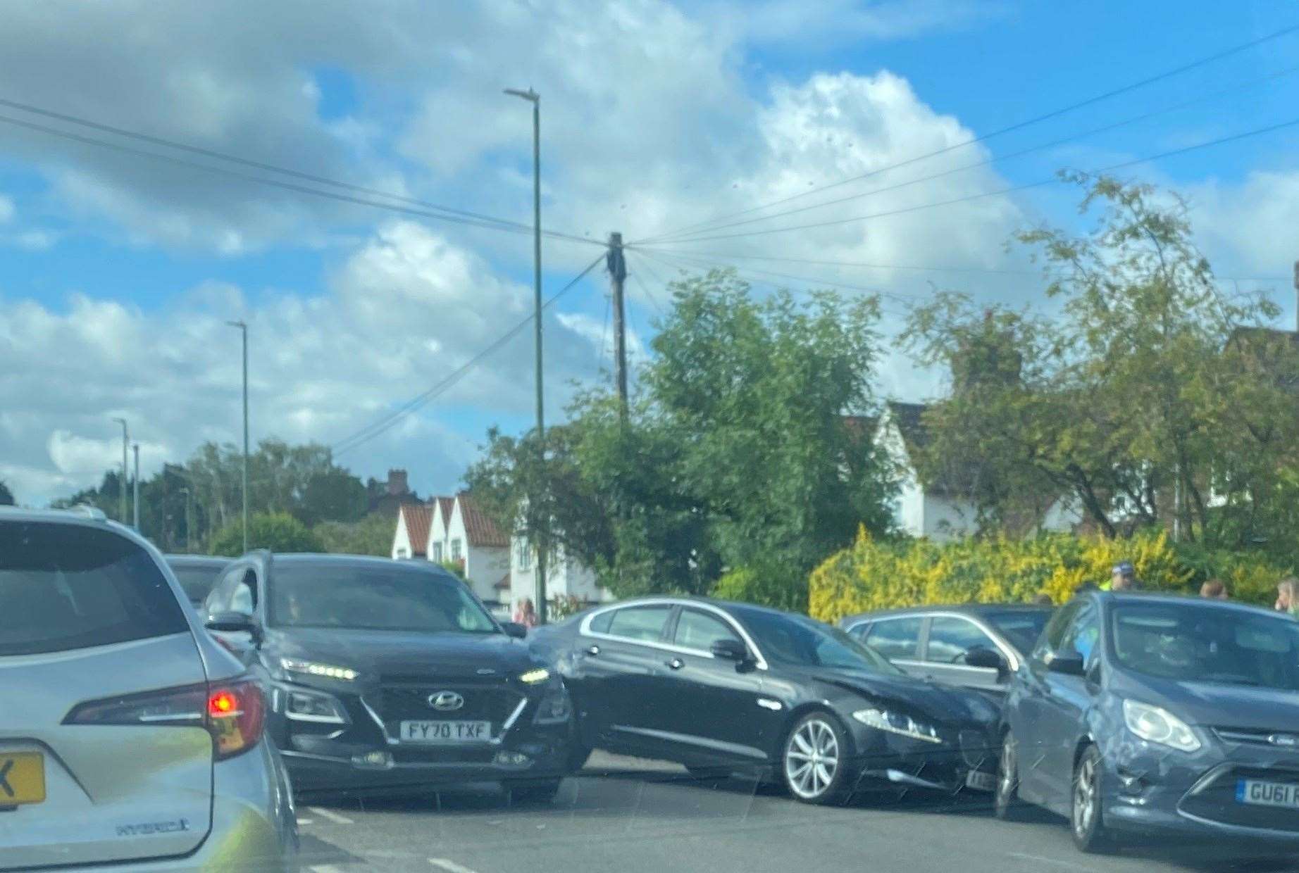 There were delays along Loose Road in Maidstone after a three-car collision