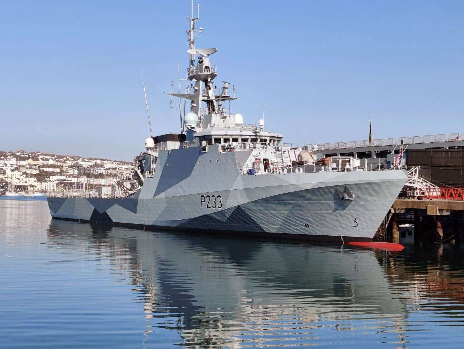 HMS Tamar was one of the vessels sent to Jersey (MoD/PA)