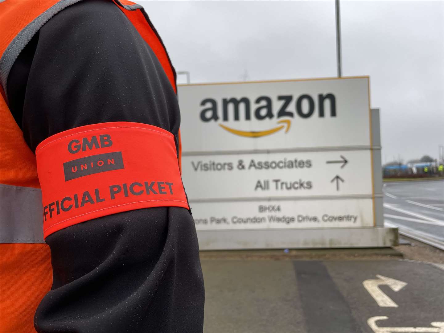 Amazon workers in Coventry took strike action over pay in February (Phil Barnett/PA)