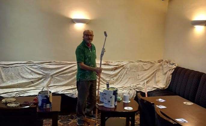 Robert Beaton redecorated his beloved working mens club during lockdown. Photo credit: Stuart Beaton