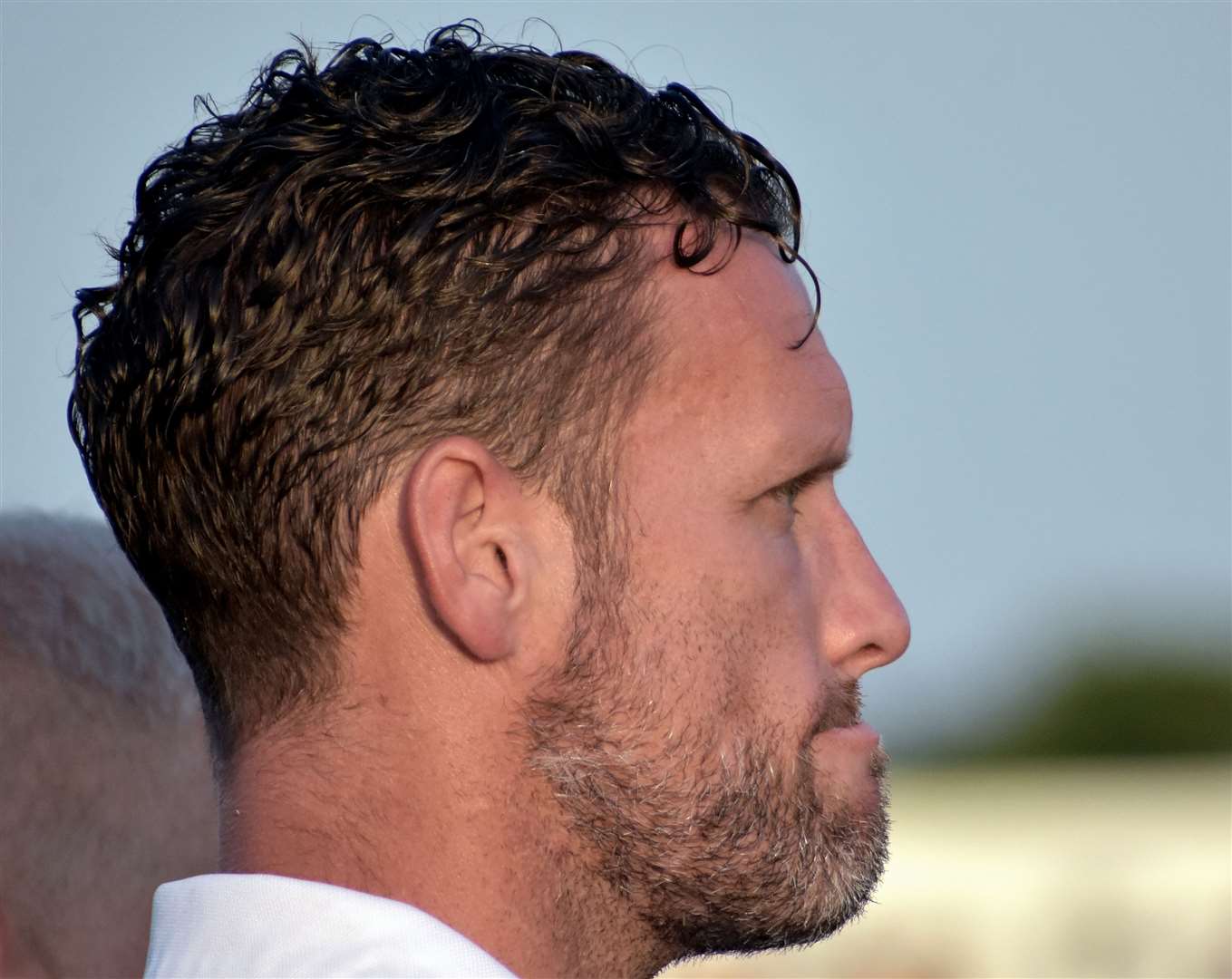 Folkestone manager Andy Drury watches on against Maidstone. Picture: Randolph File