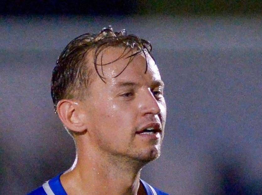 Kane Haysman - came off the substitutes’ bench to score a match winning double in Herne Bay’s 4-3 midweek victory at home to Three Bridges. Picture: Stuart Watson