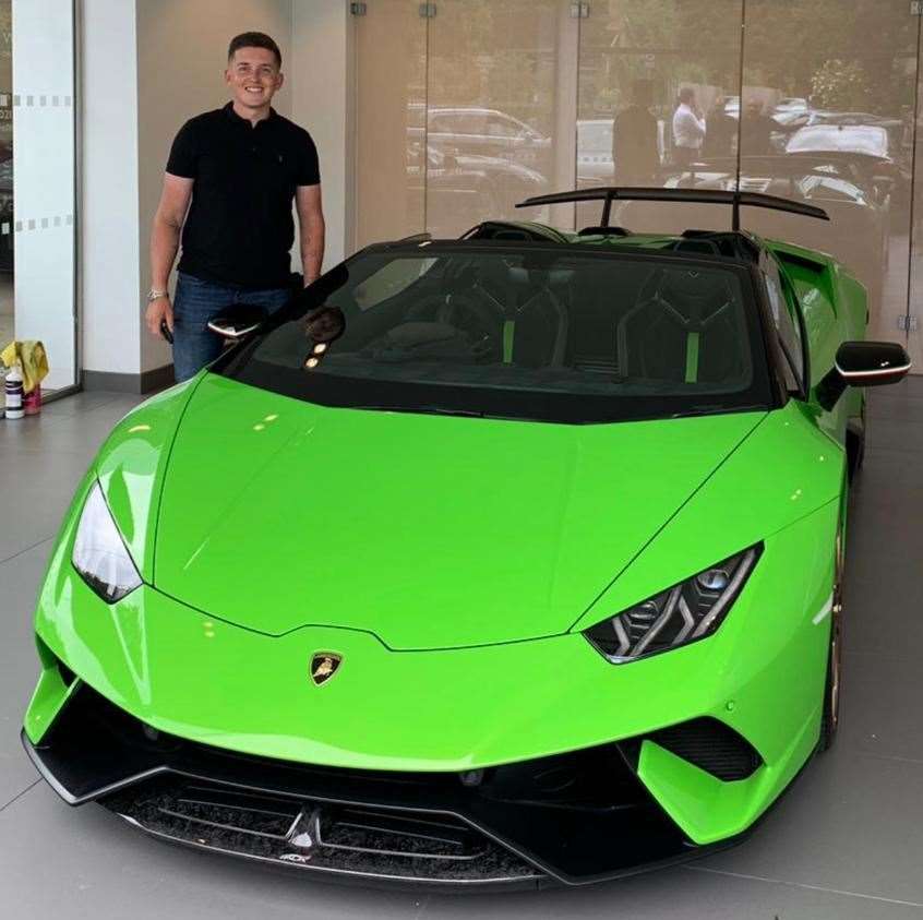 Mat Velvick with his Lamborghini Huracán. Picture: Mat Velvick