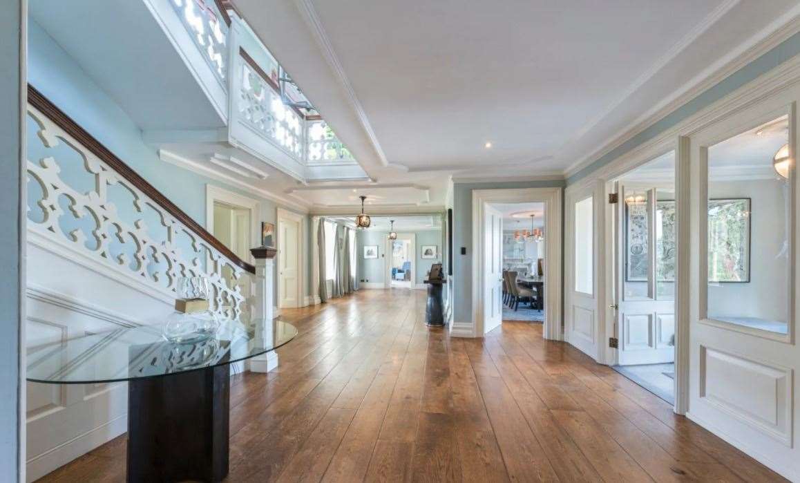 The hallway has oak flooring Picture: Savills