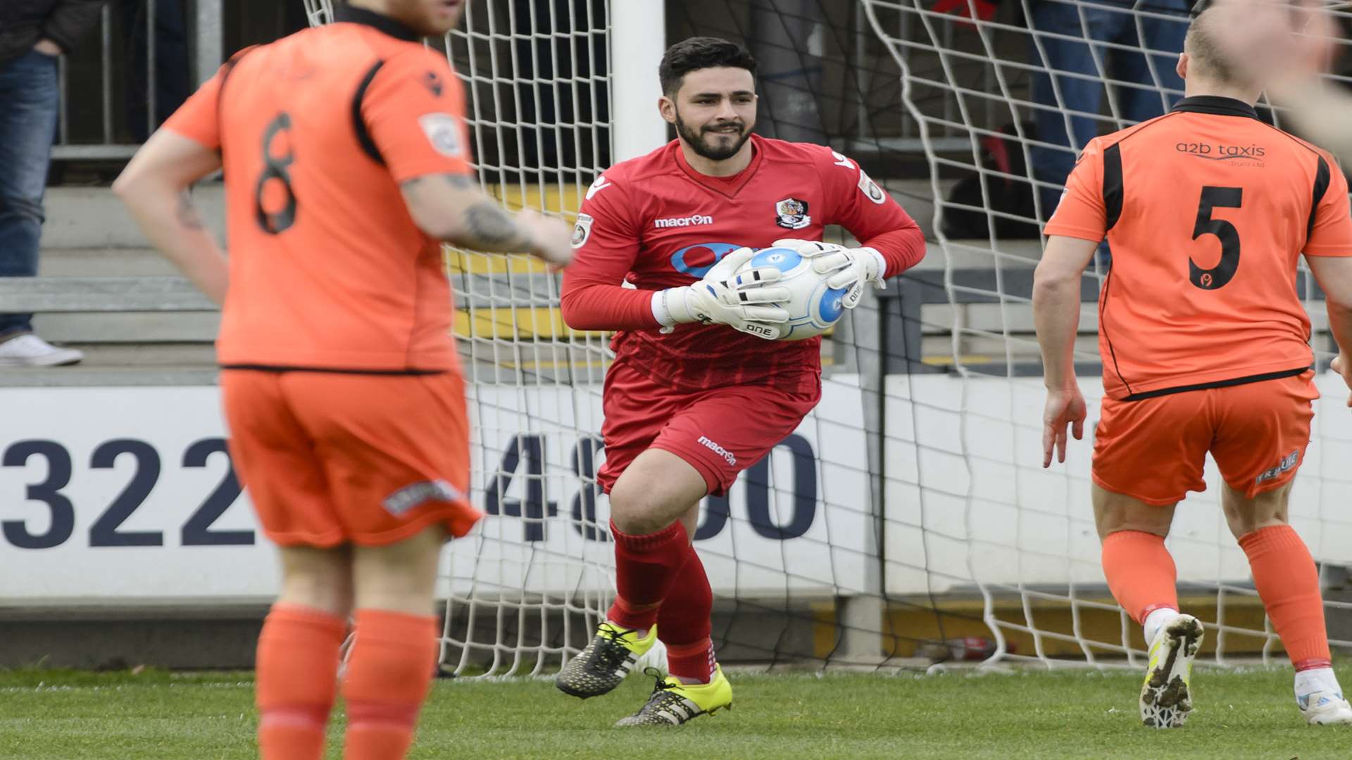 Dartford and Gibraltar goalkeeper Deren Ibrahim Picture: Andy Payton