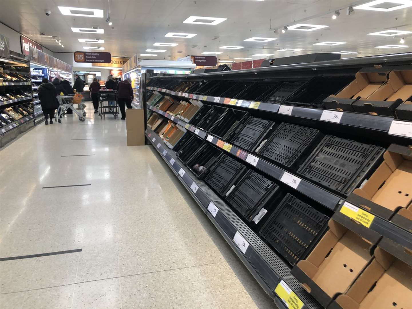 January saw depleted shelves in many Northern Ireland supermarkets (David Young/PA)