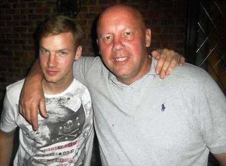 Firefighter Chris Peacock with his son James.